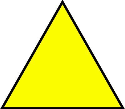 Signo de triángulo equalateral